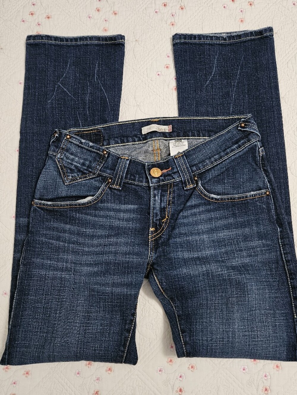 Levi’s 504 Slouch Straight Low Rise Jeans Sz 7 Womens 99% Cotton 30x31
